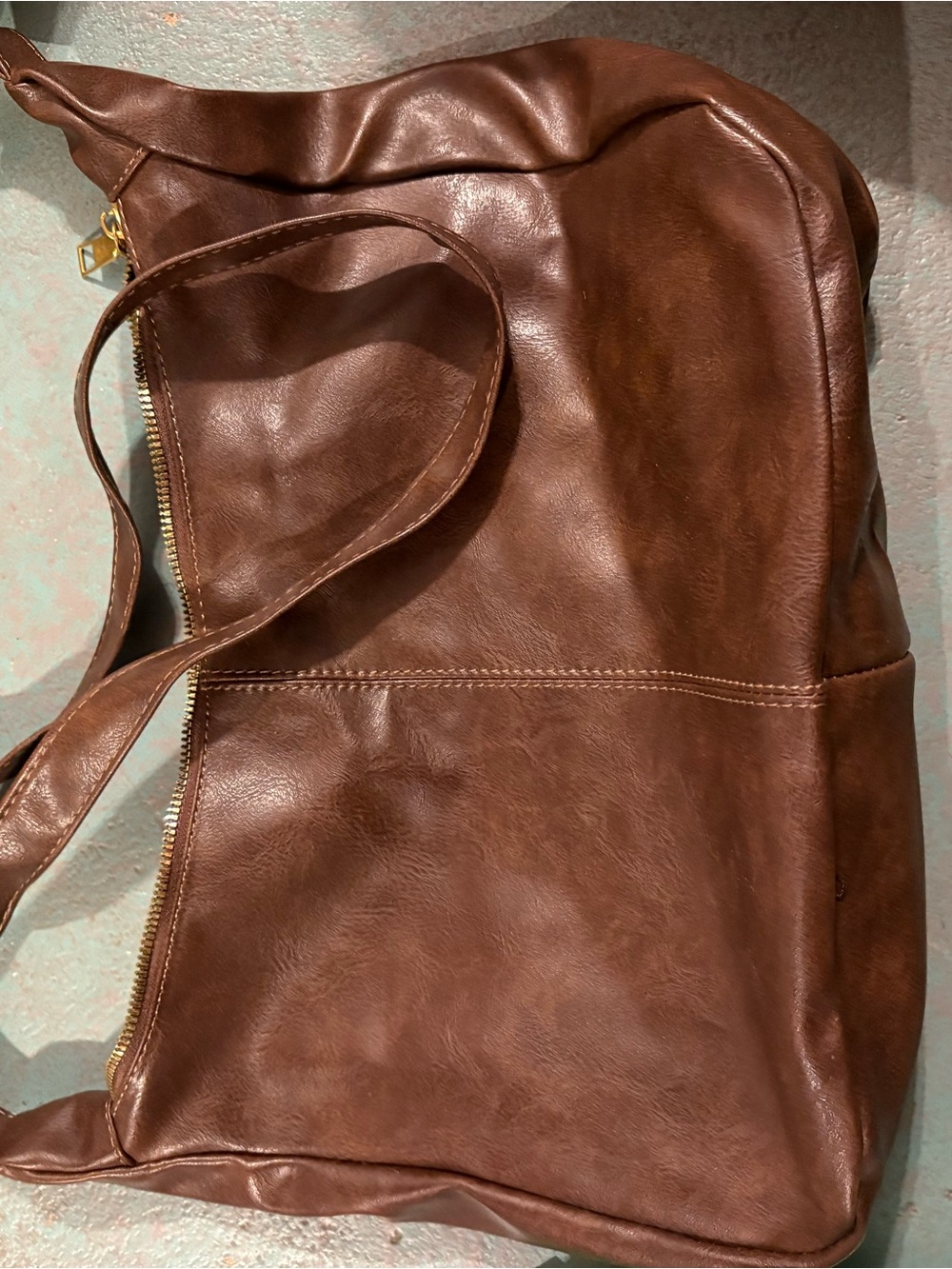 Elegant Brown Leather Crossbody Bag - Women